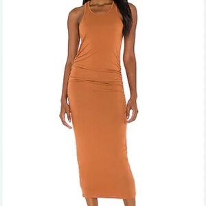 Revolve Michael Stars Women’s Orange Sleeveless Bodycon Midi Dress